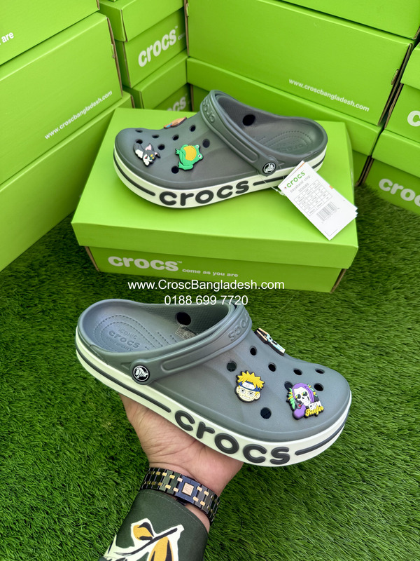 IMG_4750 Crocs Bayaband clog in Slate Dark Gray with original box and papers