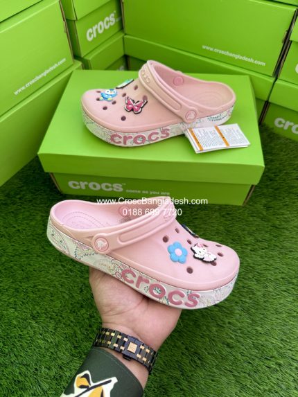 crocs bayaband pink print
