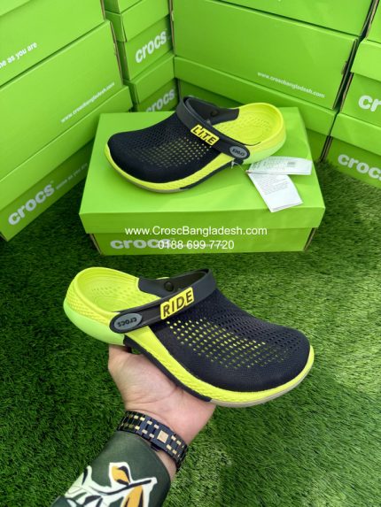 Crocs LiteRide 360 Slate Black Yellow Ombre Marble