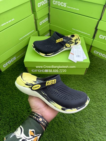 Crocs LiteRide 360 Slate Black Yellow Marble