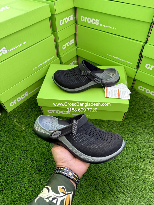 IMG_5004 Crocs LiteRide 360 clog in Slate Black Gray Black with original box and papers